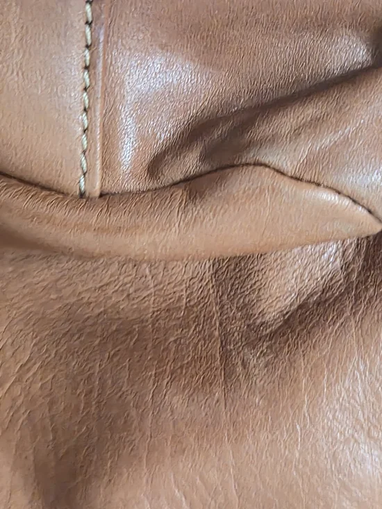 Fossil Leather Tote Bag with Front Pockets - Brown - Picture 7 of 10